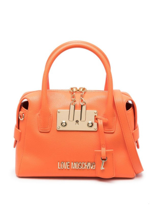 

Logo-plaque tote bag, Love Moschino Logo-plaque tote bag