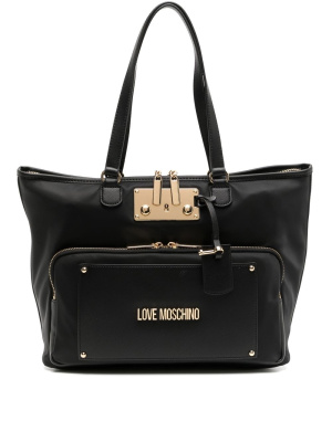 

Contrast-hardware tote bag, Love Moschino Contrast-hardware tote bag