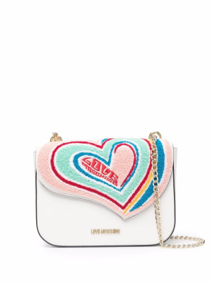

Heart flap shoulder bag, Love Moschino Heart flap shoulder bag