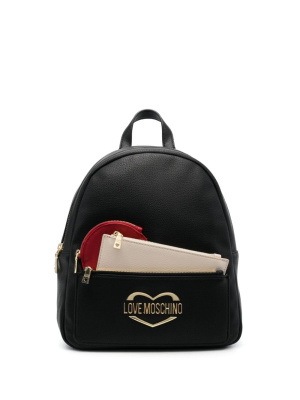 

Purse-detail logo-plaque backpack, Love Moschino Purse-detail logo-plaque backpack