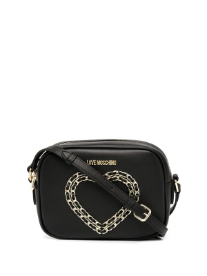 

Chain-link heart crossbody bag, Love Moschino Chain-link heart crossbody bag