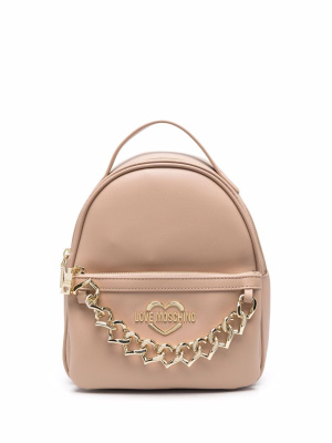 

Chain-trimmed backpack, Love Moschino Chain-trimmed backpack