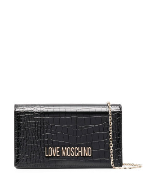 

Croc-effect wallet-on-chain, Love Moschino Croc-effect wallet-on-chain