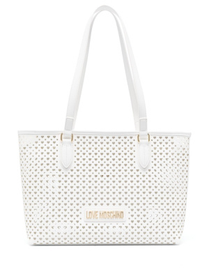 

Perforated-hearts faux-leather shoulder bag, Love Moschino Perforated-hearts faux-leather shoulder bag
