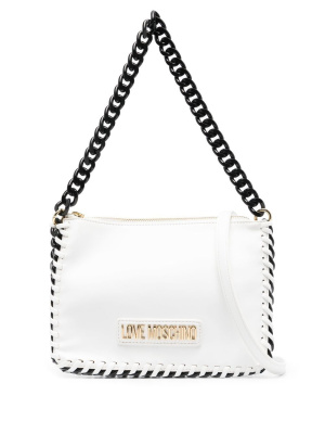 

Chain-link trim shoulder bag, Love Moschino Chain-link trim shoulder bag
