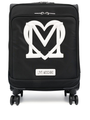 

Logo-appliqué cabin suitcase, Love Moschino Logo-appliqué cabin suitcase