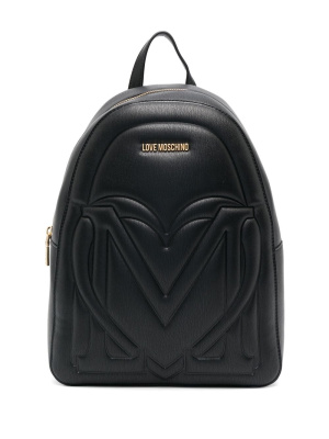 

Quilted logo-plaque backpack, Love Moschino Quilted logo-plaque backpack