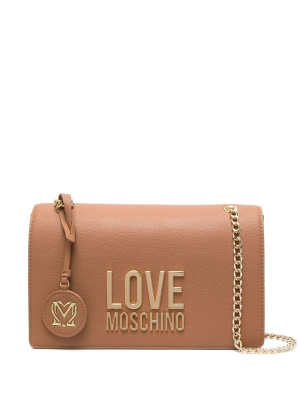 

Logo-plaque shoulder bag, Love Moschino Logo-plaque shoulder bag