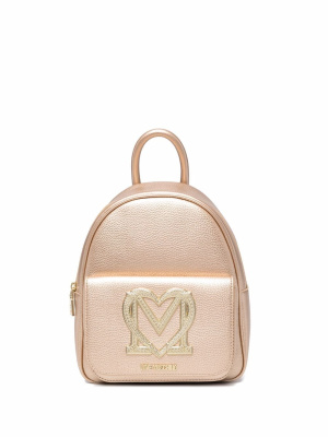 

Metallic logo-plaque backpack, Love Moschino Metallic logo-plaque backpack