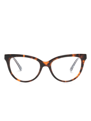 

Cate-eye tortoiseshell glasses, Love Moschino Cate-eye tortoiseshell glasses