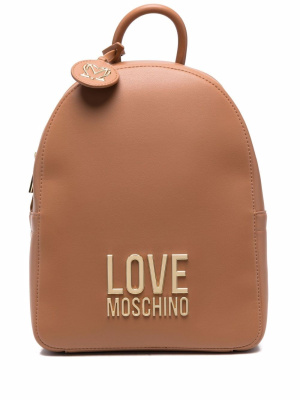 

Logo-plaque zip-up backpack, Love Moschino Logo-plaque zip-up backpack
