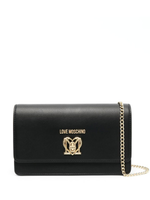 

Heart logo-plaque crossbody bag, Love Moschino Heart logo-plaque crossbody bag