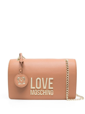 

Logo-plaque shoulder bag, Love Moschino Logo-plaque shoulder bag