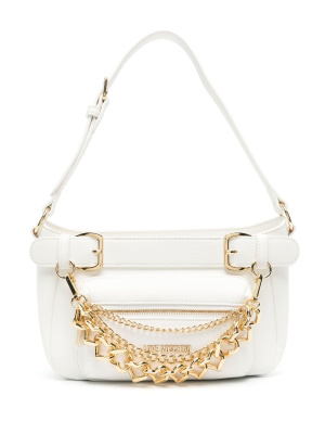 

Chain-link detail shoulder bag, Love Moschino Chain-link detail shoulder bag