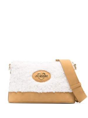

Faux-shearling crossbody bag, Love Moschino Faux-shearling crossbody bag