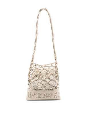 

Perforated-logo shoulder bag, Love Moschino Perforated-logo shoulder bag