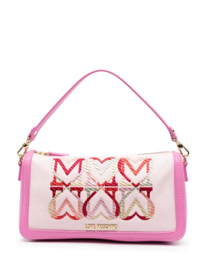 

Embroidered-motif canvas tote bag, Love Moschino Embroidered-motif canvas tote bag