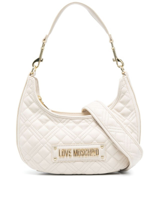 

Logo-lettering quilted shoulder bag, Love Moschino Logo-lettering quilted shoulder bag