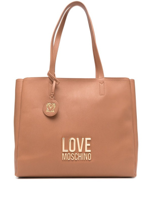 

Logo-lettering tote bag, Love Moschino Logo-lettering tote bag