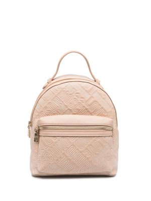 

Logo-embossed backpack, Love Moschino Logo-embossed backpack