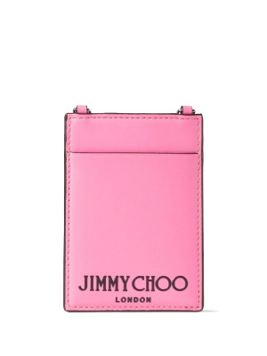 

Logo-embossed leather cardholder, Jimmy Choo Logo-embossed leather cardholder