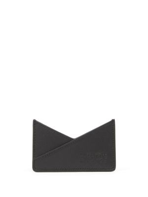 

Logo-embossed leather wallet, MM6 Maison Margiela Logo-embossed leather wallet