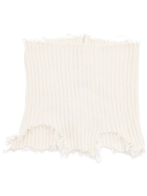 

Distressed-finish ribbed-knit collar, MM6 Maison Margiela Distressed-finish ribbed-knit collar