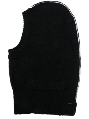 

Logo balaclava beanie hat, MM6 Maison Margiela Logo balaclava beanie hat