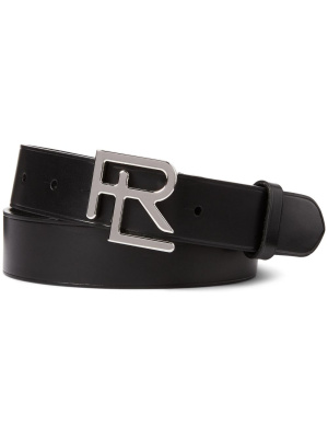 

Logo-plaque leather belt, Ralph Lauren Collection Logo-plaque leather belt