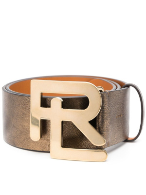 

Logo-buckle leather belt, Ralph Lauren Collection Logo-buckle leather belt