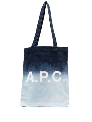 

Lou bleached denim tote bag, A.P.C. Lou bleached denim tote bag