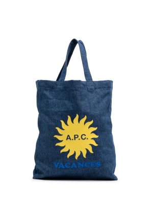 

Sun-print denim tote bag, A.P.C. Sun-print denim tote bag