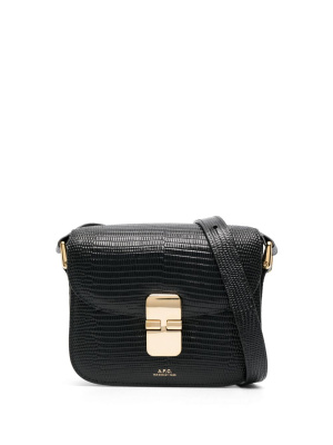

Lizard-embossed shoulder bag, A.P.C. Lizard-embossed shoulder bag