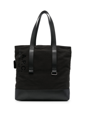 

Logo-print cotton tote bag, A.P.C. Logo-print cotton tote bag