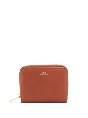 

Logo-print leather purse, A.P.C. Logo-print leather purse