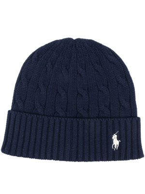 

Embroidered-logo beanie, Polo Ralph Lauren Embroidered-logo beanie