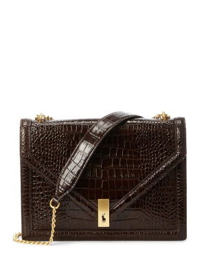 

Crocodile-effect leather bag, Polo Ralph Lauren Crocodile-effect leather bag