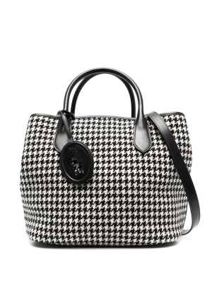 

Bellport houndstooth tweed tote bag, Polo Ralph Lauren Bellport houndstooth tweed tote bag