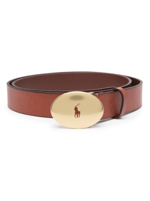 

Logo-plaque leather belt, Polo Ralph Lauren Logo-plaque leather belt