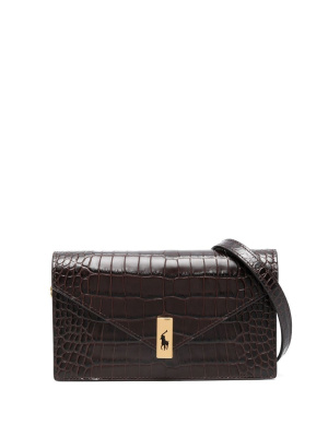 

Crocodile-effect leather bag, Polo Ralph Lauren Crocodile-effect leather bag