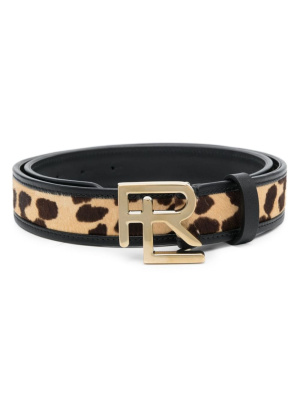 

Cheetah-print leather belt, Polo Ralph Lauren Cheetah-print leather belt