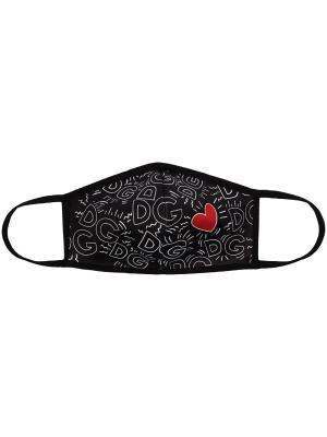

Heart monogram-print face mask, Dolce & Gabbana Heart monogram-print face mask