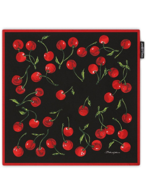 

Cherry-print silk scarf, Dolce & Gabbana Cherry-print silk scarf