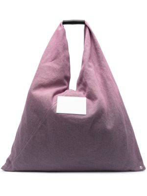 

Logo-patch denim tote bag, MM6 Maison Margiela Logo-patch denim tote bag