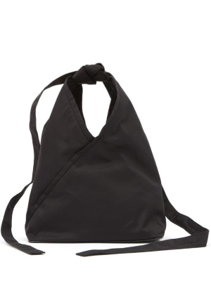 

Knot-detail triangle handbag, MM6 Maison Margiela Knot-detail triangle handbag