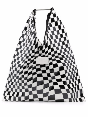 

Illusional-print tote bag, MM6 Maison Margiela Illusional-print tote bag