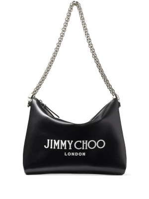 

Callie logo-print leather shoulder bag, Jimmy Choo Callie logo-print leather shoulder bag