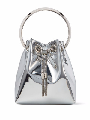 

Bon Bon metallic-effect bucket bag, Jimmy Choo Bon Bon metallic-effect bucket bag