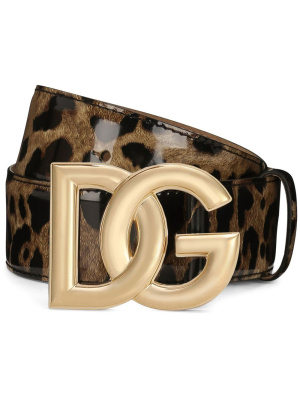 

KIM DOLCE&GABBANA leopard-print logo-buckle belt, Dolce & Gabbana KIM DOLCE&GABBANA leopard-print logo-buckle belt
