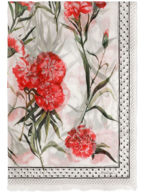 

Floral-print silk scarf, Dolce & Gabbana Floral-print silk scarf